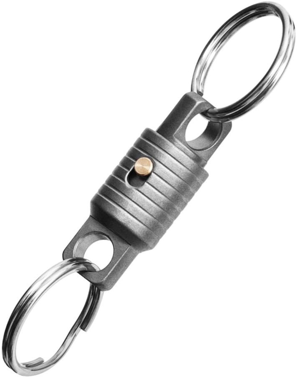 Dailygoods- Sleutelhouder 360° draaibaar - Dubbelzijdige Sleutelhanger - Titanium Sleutelorganizer - Lichtgewicht - Corrosiebestendig - Lange levensduur