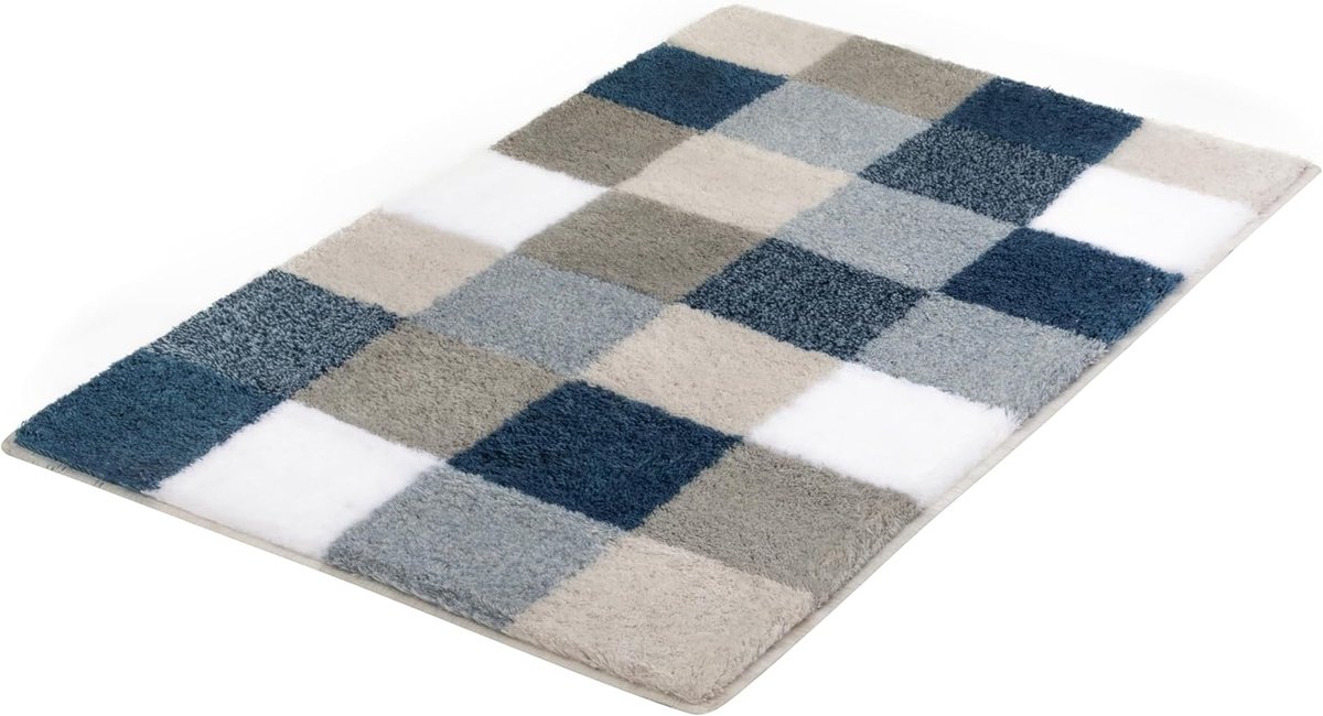 Badmat - Vloerkleed bad - Badkamer comfort - Zachte polyacryl - 70x120 cm - Blauw