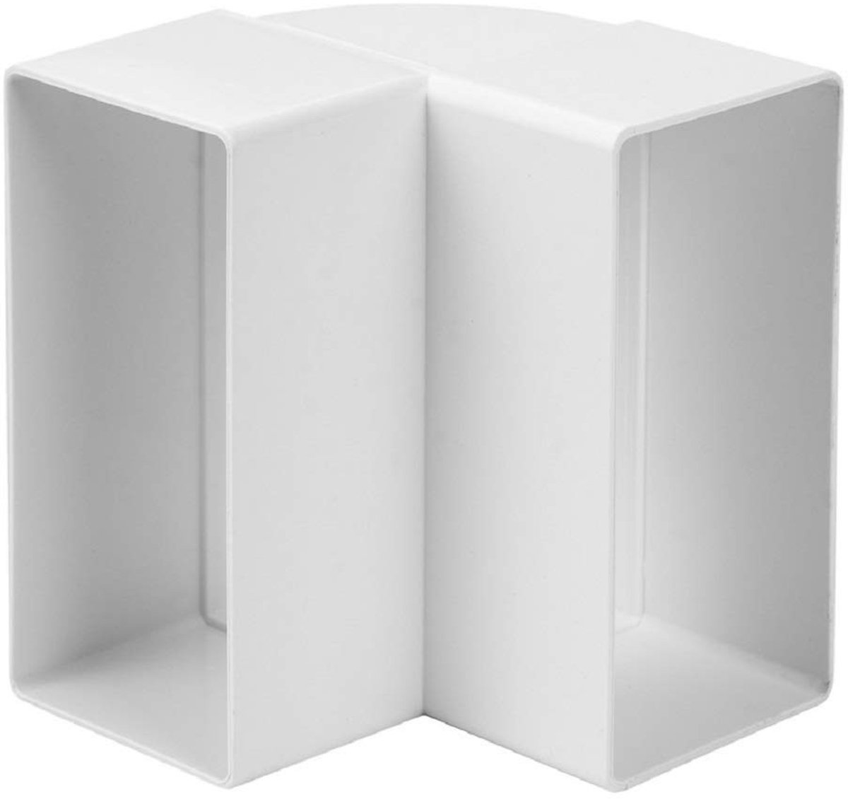 Dailygoods- Buisverbinding 110x55mm 90° Verticale Bocht - Rechthoekige PVC Buis - Kunststof Leidingwerk - Lichtgewicht - Corrosiebestendig - Betrouwbare Oplossing