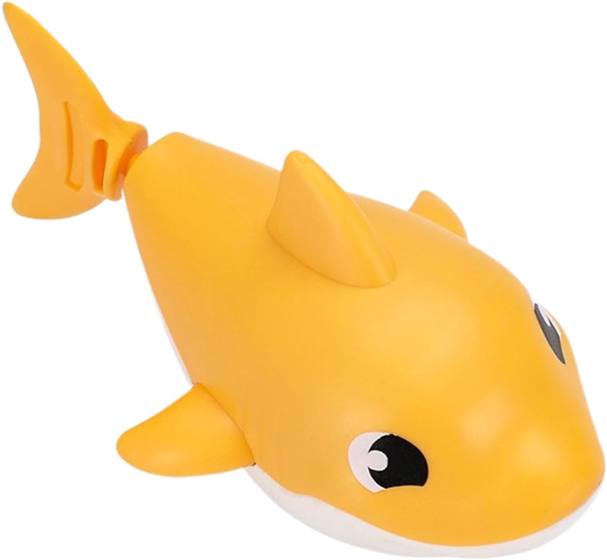 Badspeelgoed Haai - Zwemdier Opwindbaar - Badplezier Bevorderen - Opwindsysteem - 11 x 6.5 x 6 cm - Geel
