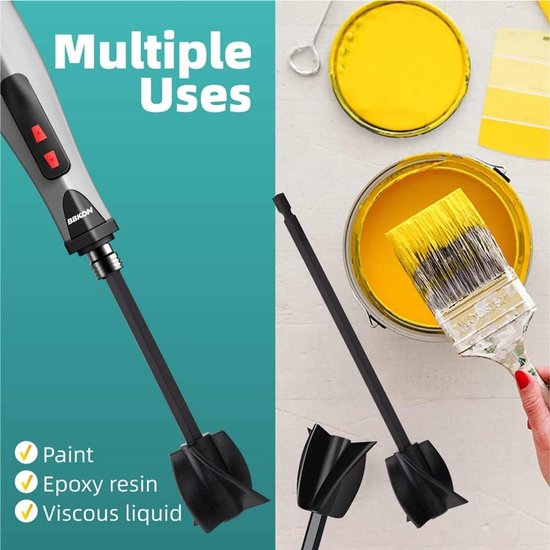 Mixer Peddels - Roerhaken - Verven Mengen - Vier Spiraalbladen - 8 stuks - Multicolor — afbeelding 3