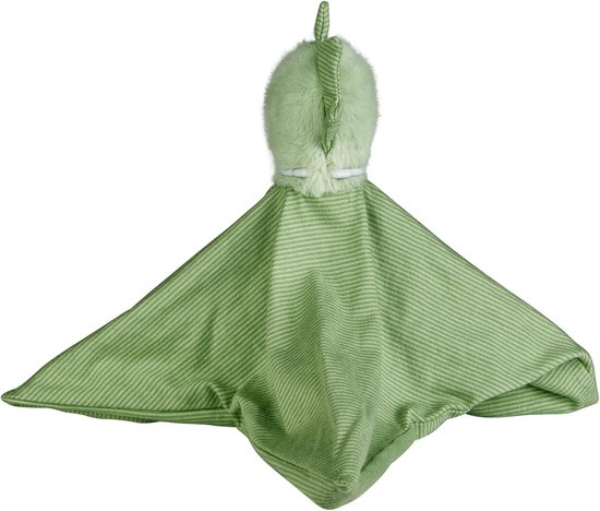 Knuffeldoek Dino - Speendoekje Baby - Troosten en Spelen - Met Bijtring - 11 x 24 cm - Groen — afbeelding 5