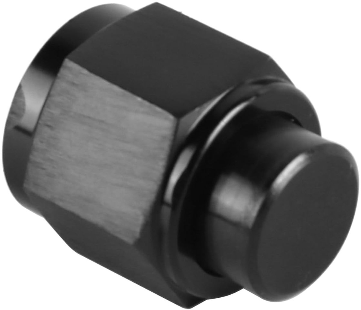 Dailygoods - Universele Flare Cap Poort Plug - Adapter voor Brandstofolieleiding - Zwart AN8 - Eenvoudige installatie - Vervangbare fitting - Geschikt...