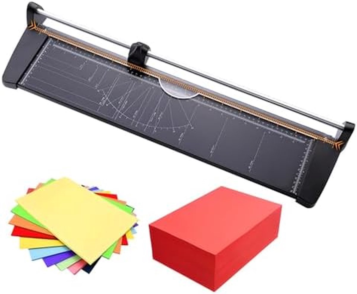 Handmatige Papiersnijder - Guillotine Snijder - Precisie Snijden - Duurzaam Metalen Paneel - 60 cm Breed - Zilver