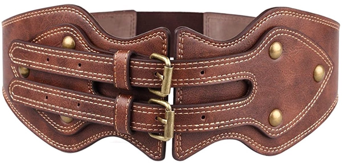 Dailygoods - Elastische Tailleband voor Dames, Vintage Breed, 92 cm