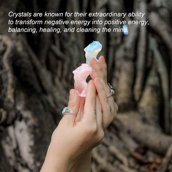 Rozenkwarts Godin Beeldje - Vrouwelijk Model Sculptuur - Meditatie en Yoga - Handgesneden Kristal - 4 cm - Roze — afbeelding 5