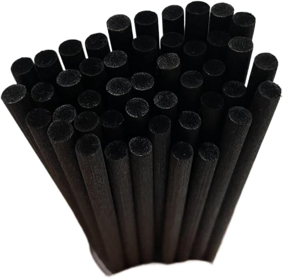 Diffuser Stokjes - Rotanstokjes Kamergeur - Aroma Verspreiden - Robuust Materiaal - 50 Stuks 40 cm - Zwart