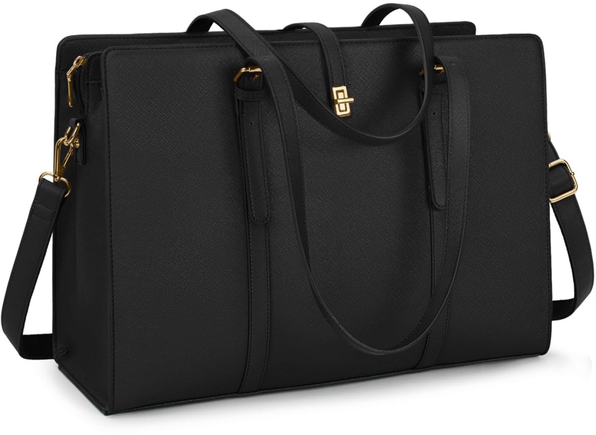 Dailygoods- Handtas Groot Waterdicht - Shopper Dames - Laptoptas 15,6 Inch - PU-Leer - Schoudertas - Elegant Uiterlijk