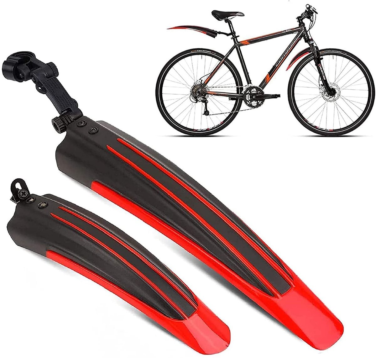 Dailygoods- Fietspatborden Set - Verstelbare MTB Spatborden - Universele Fiets Spatborden - Geschikt voor 20/22/24/26/27 Inch Wielen - Bescherming tegen Modderspatten - Modderbescherming