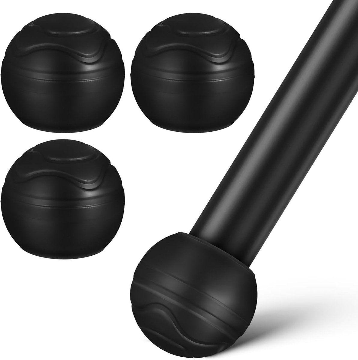 Stoelpoot Beschermers - Meubelglijders Vloerbeschermers - Meubels Beschermen - Stevig Siliconen Materiaal - 4 Stuks - Zwart