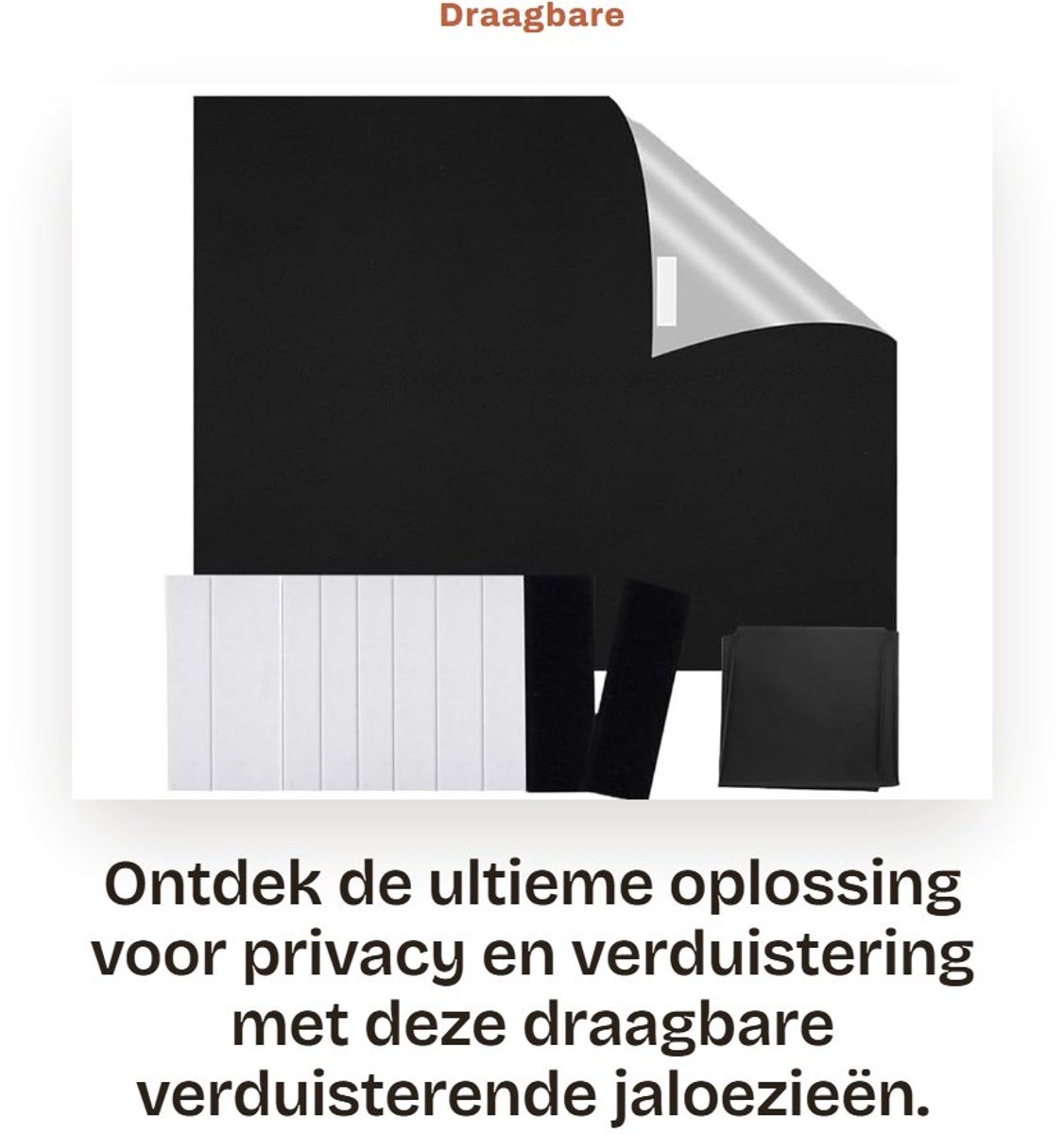 Dailygoods- Jaloezieën Draagbaar 150x200cm - Verduisterend - Klittenband - Voor Slaapkamer/Kantoor - Geschikt voor Reizen - Blokkeert Licht - Verduisteringsgordijnen