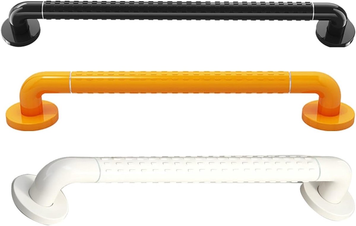 Wandveiligheidshandgreep - Badkamer steun - Veiligheid thuis - Antislip deeltjes - 40 cm - Wit