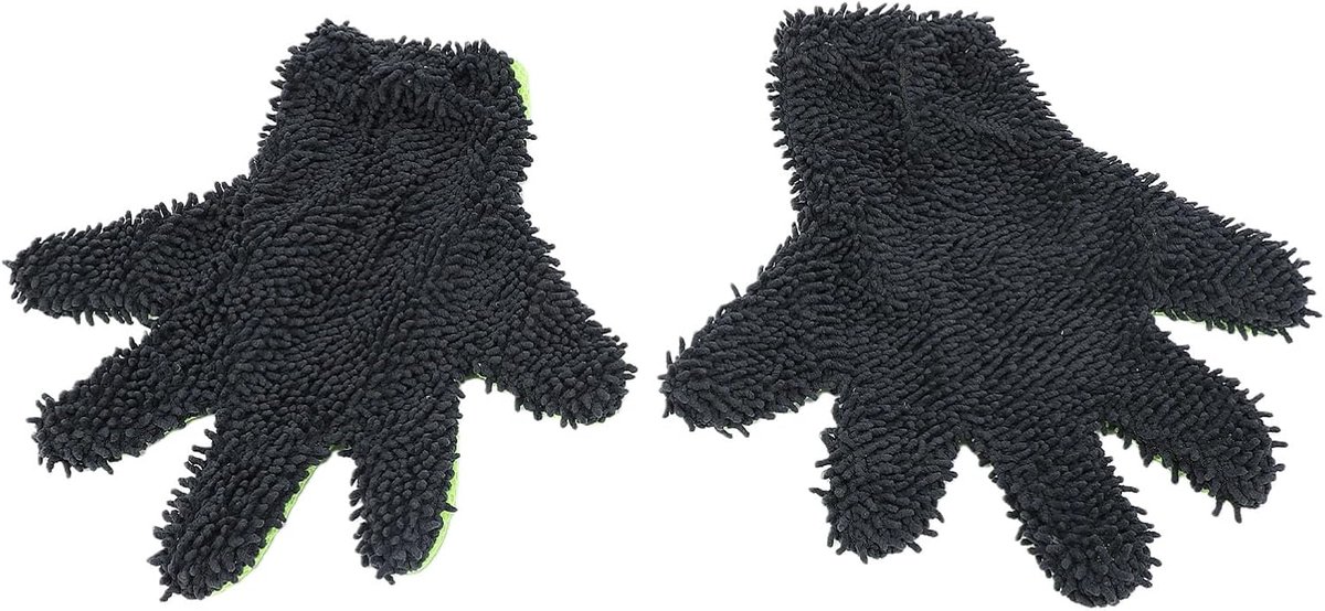 Autowashandschoenen - Reinigingswanten - Voertuig Reinigen - Dubbelzijdig - 29.5 x 4 cm - Grijs