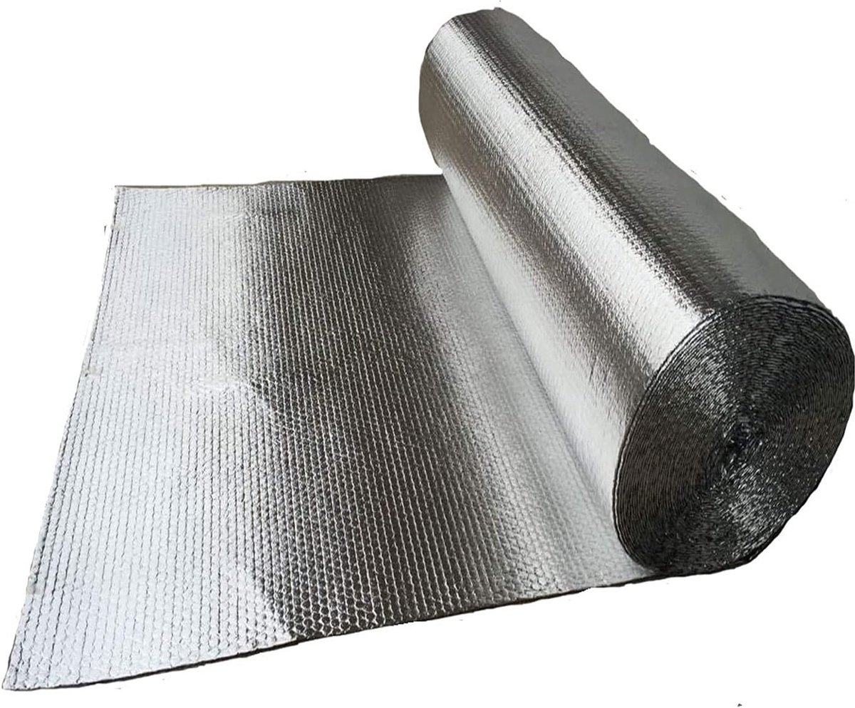 Radiator Folie - Isolatie Bubbeltjesplastic - Energie Besparen - Dubbele Thermische Bubbel - 5mm Dik - Zilver