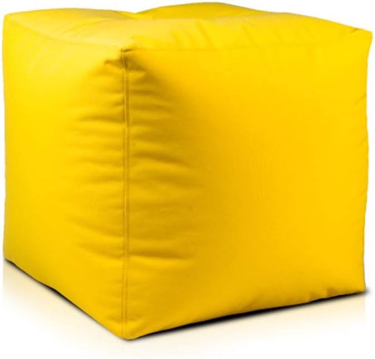Voetenbank Buiten - Poef Kruk - Ontspannen Zitten - Waterdicht Polyester - 37 x 37 cm - Geel