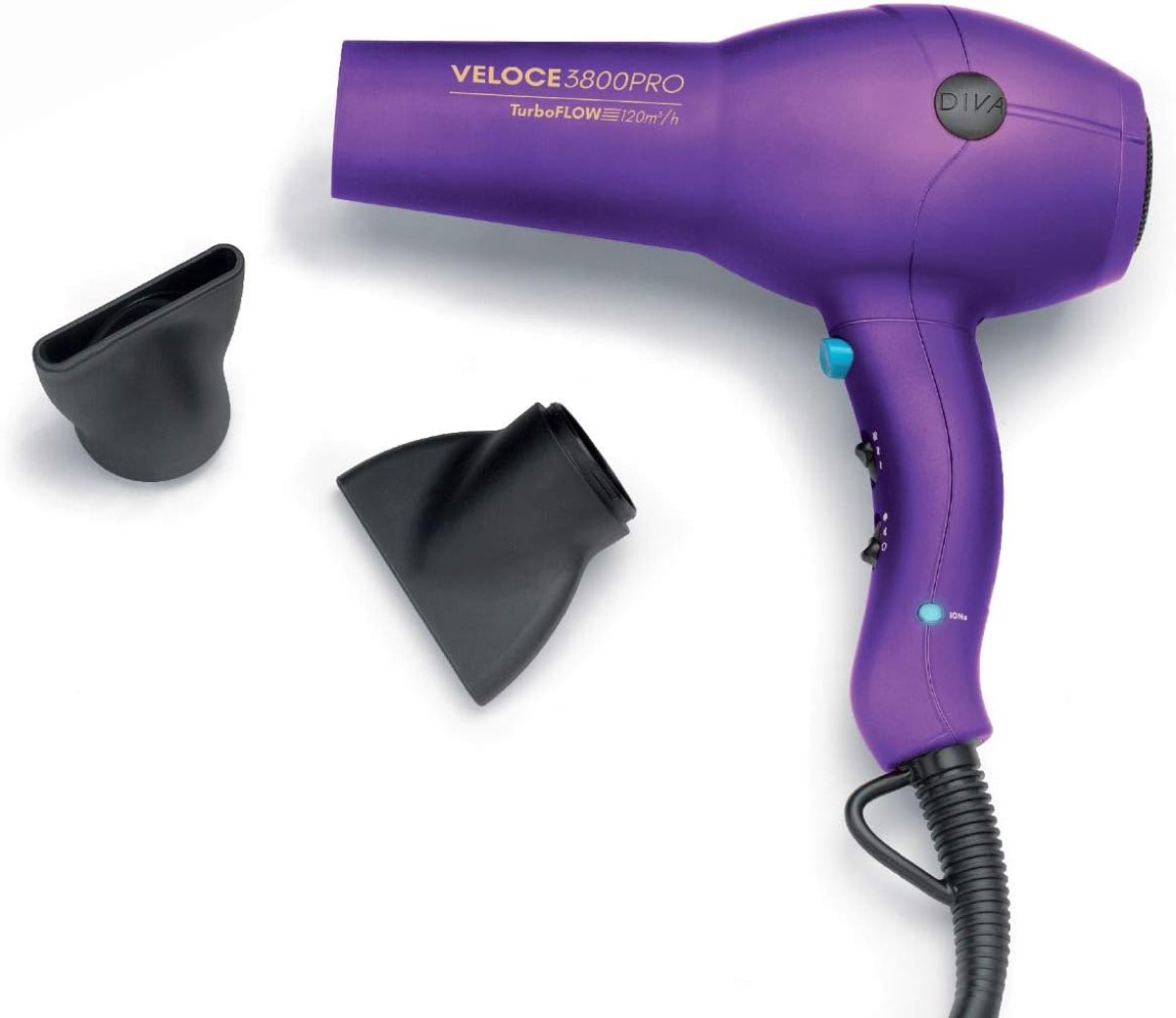Professionele Haardroger - Krul- en Steil - Haar Stylen - Ionenconditionering - 2200 Watt - Violet