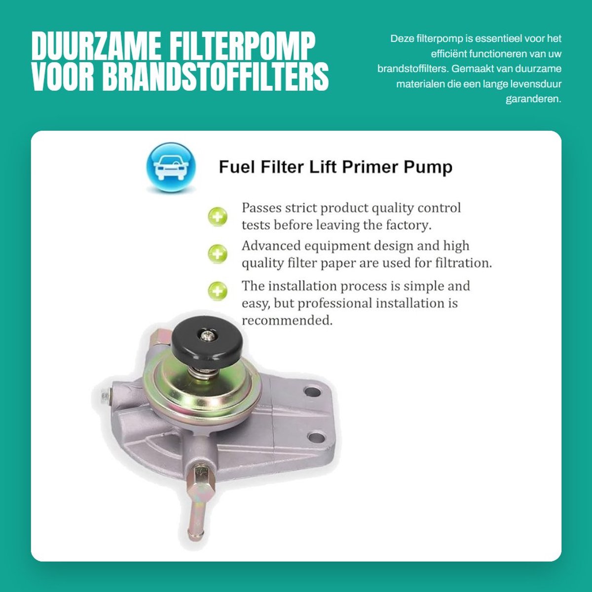 Dailygoods- Dieselfilterhouder Duurzaam - Filterpomp Aluminiumlegering - Slijtvaste - Lange Levensduur - Hoge Temperatuur Weerstand - Betere Prestaties - Brandstoffilter