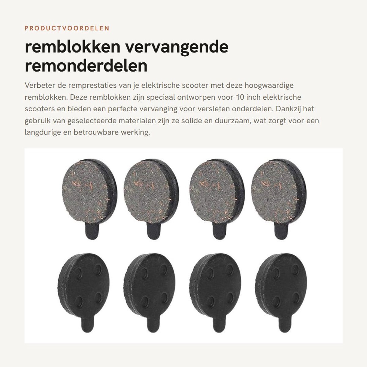 Dailygoods - remblokken - vervangende remonderdelen - hoogwaardig - rood - semi-metalen - uitstekende slijtvastheid - geschikt voor elektrische scoote...