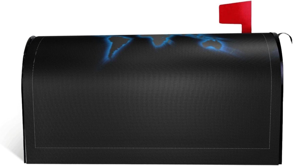 Brievenbus Covers - Brievenbushoezen Magnetisch - Huis Decoratie - Dubbelzijdig Bedrukt - 46.5 x 50.5 cm - Zwart