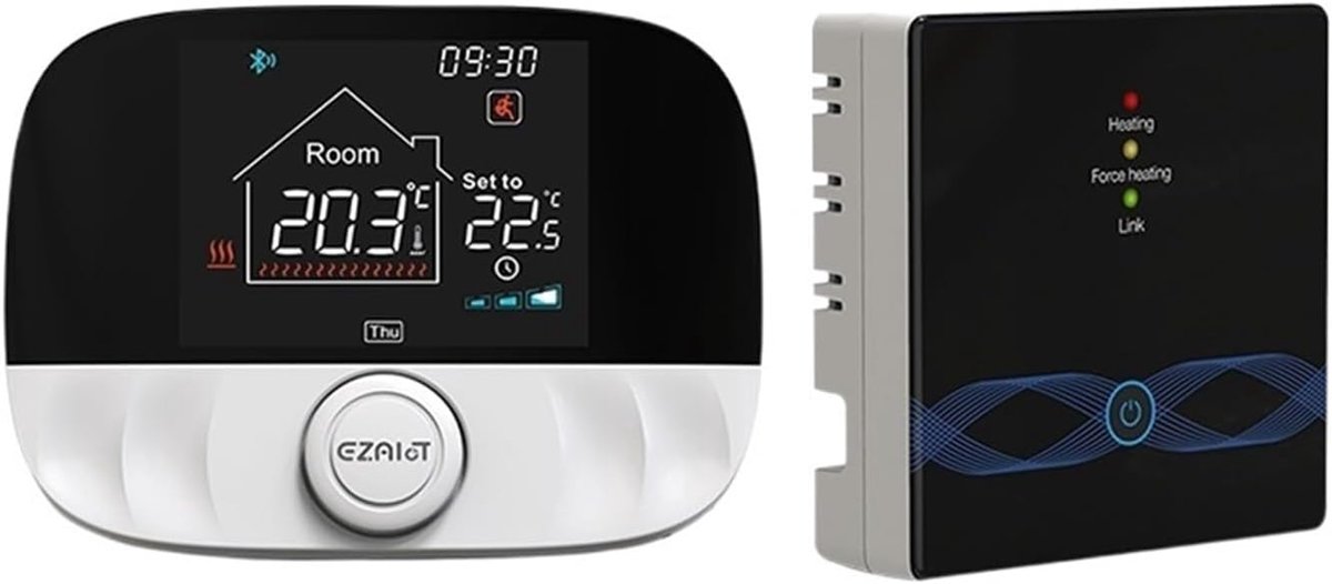 Digitale Thermostaat - Slimme Regelaar - Ruimte Temperatuur Regelen - App Bediening Draadloos - 118 x 86 x 24 mm