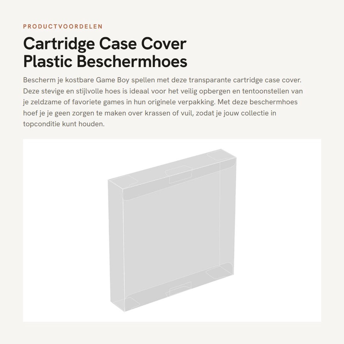 Dailygoods- Cartridge Case - Transparante Beschermhoes - Anti-kras Behuizing - Veiligheidsslot - Voor Game Boy - Bescherming tegen Vuil