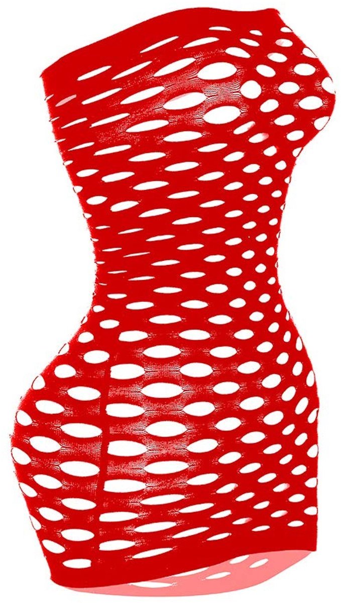 Dailygoods- Bodysuit Sexy Open Kruis - Visnet Lingerie - Strapless Jurk - Nachtkleding - One Size - Comfortabel Polyester
