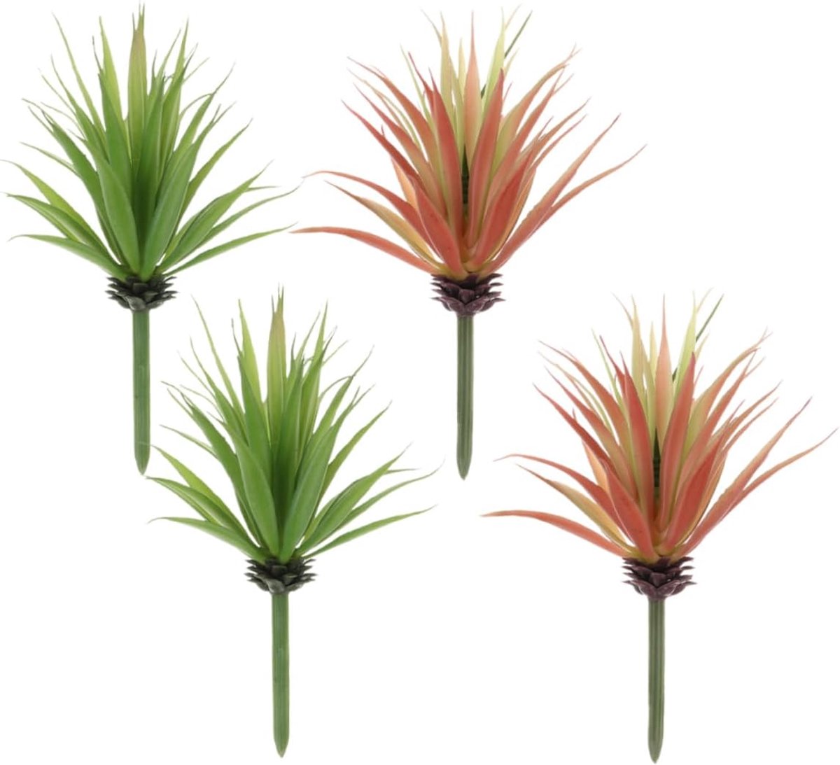 Gesimuleerde Planten - Nep Succulenten - Bureau Decoratie - Realistisch Uiterlijk - 4 Stuk