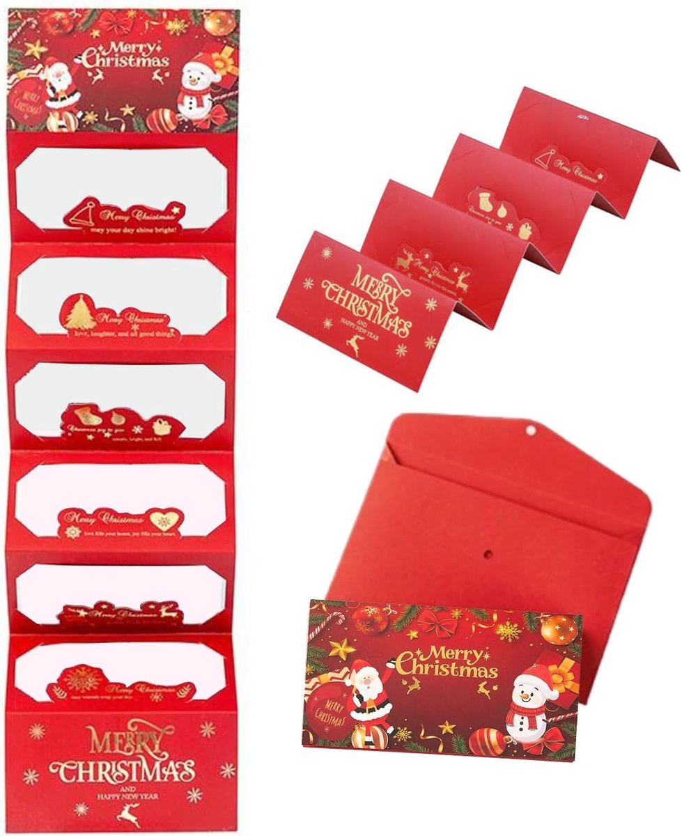 Geld Houder - Feestelijke Portemonnee - Geld Geschenken - Herbruikbaar Ontwerp - 17 x 9 cm - Kerstman
