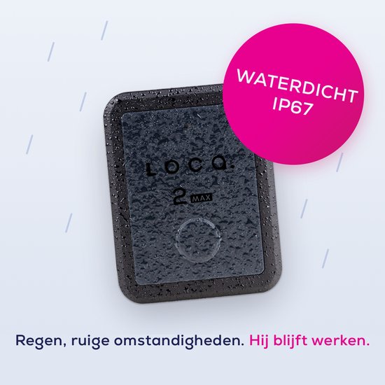 Loca 2 MAX GPS-tracker – 4 Jaar Zonder Opladen – Zónder Abonnement – Waterdicht IP67 – Auto, motor, camper, boot – Met bewegingsdetectie