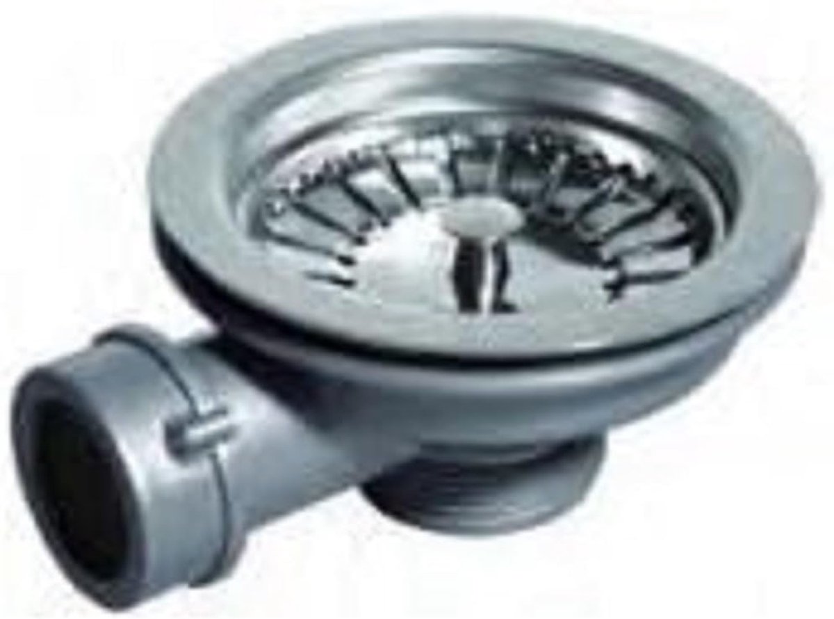Afvoerstop Keuken - Spoelbak Zeef - Voedselresten Vangen - Roestvrij Staal - 3 Inch - Zilverkleurig