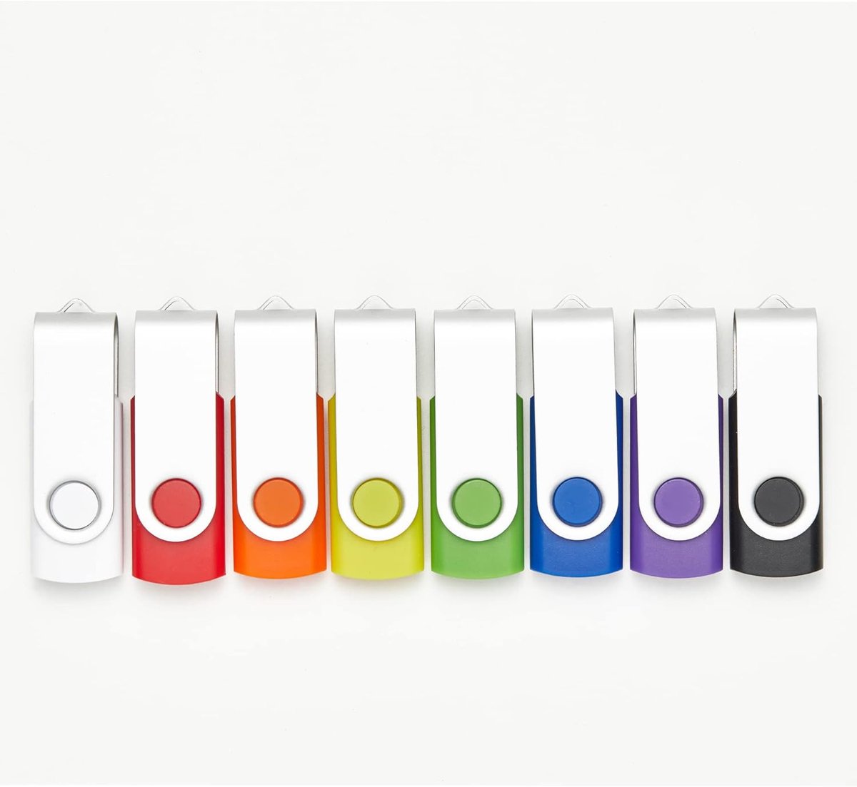 USB Flash Drives - Geheugensticks - Bestanden Opslaan - Draaibaar Ontwerp - 100 Stuks 512MB - 5 Kleuren