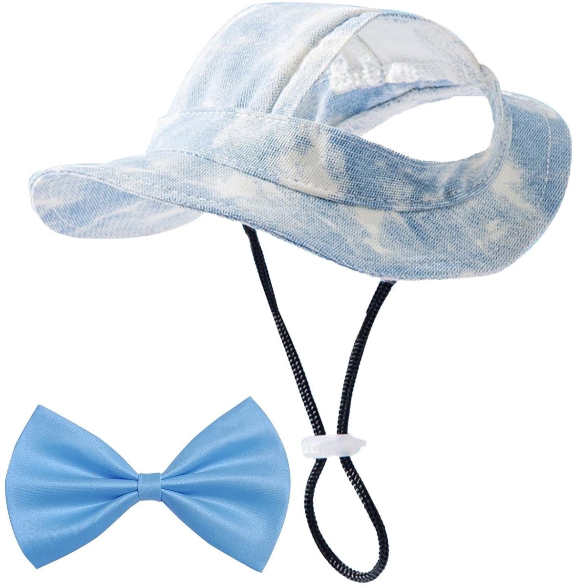 Dailygoods- Huisdierenhoed Verstelbaar - Hondenzon Bescherming - Hond Hoed - Puppyhoed - Katoen - Lichtblauw - Hondenpet