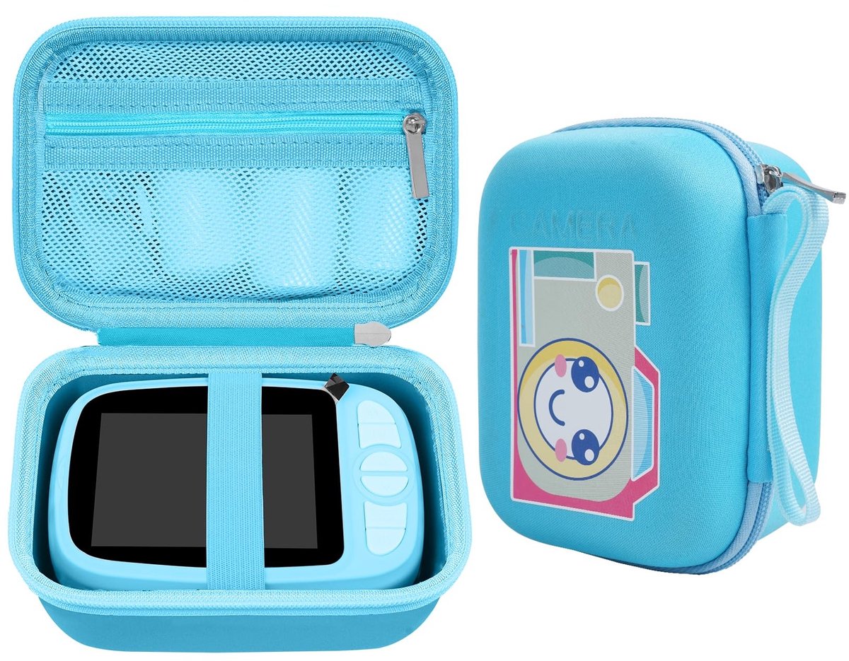 Dailygoods- Opbergtas Harde Bescherming - Digitale Camera Tas - Kindercamera Hoes - Hoogwaardig EVA - Compact - 15.4 x 10.7 x 9.2 CM - Cameratas