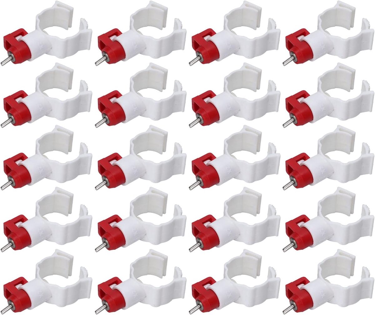 Kippen Drinknippels - Pluimvee Water - Automatisch Drinken - Hygiënisch Ontwerp - 20 Stuks - Zilver