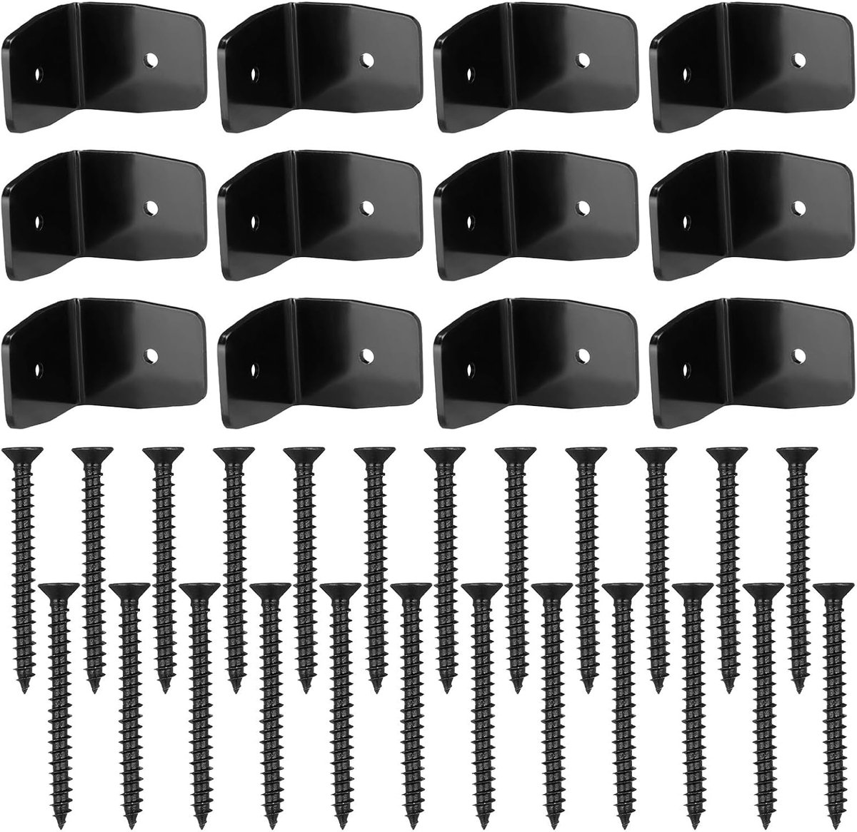 Spanten Beugels - Pergola Hardware - Bouw Projecten - Roestbestendige Constructie - 12 Stuks - Zwart
