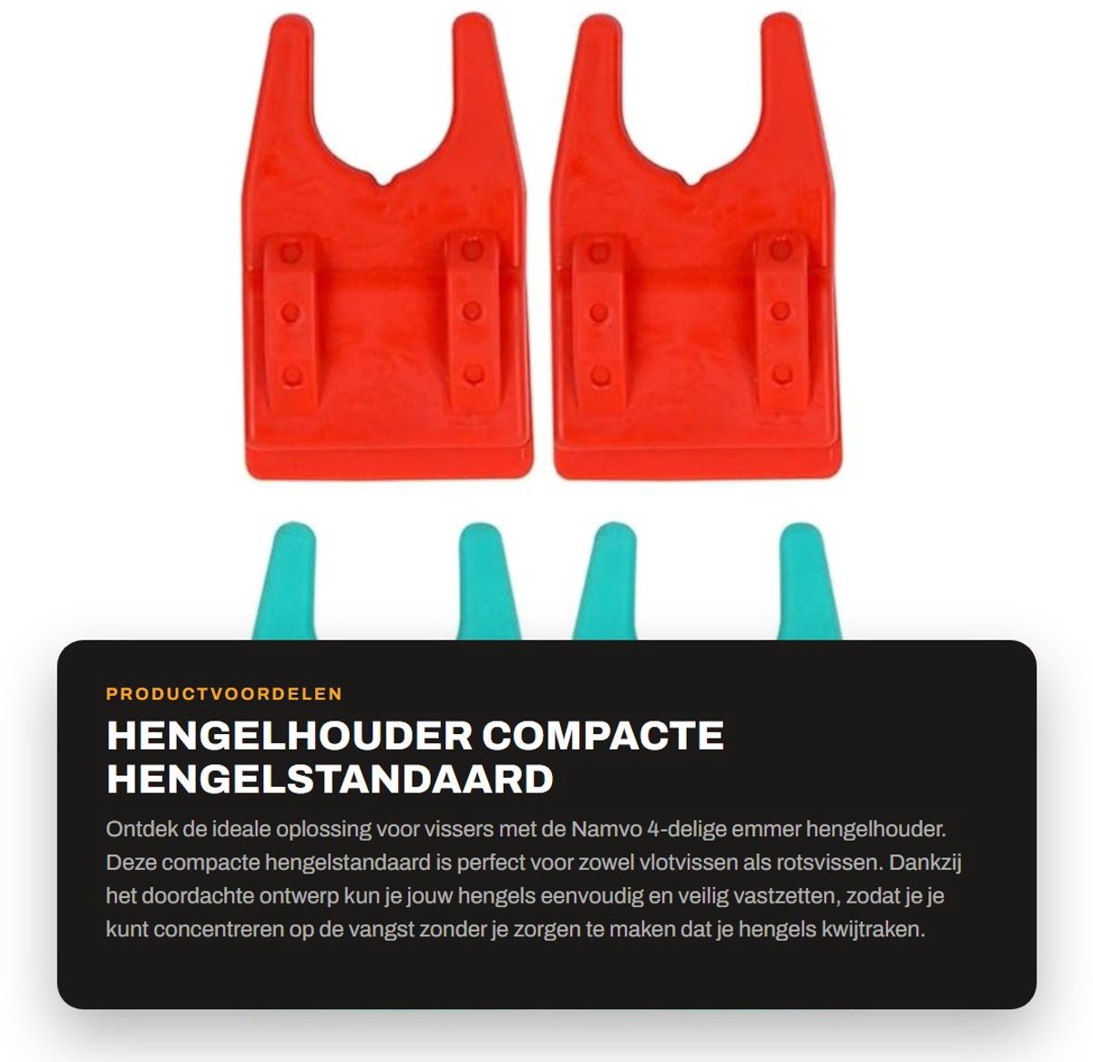 Dailygoods - Hengelhouder - Compacte hengelstandaard - Perfect voor ijsvissen - Draagbare emmerhouder - Veilig en stevig - Geschikt voor alle hengels