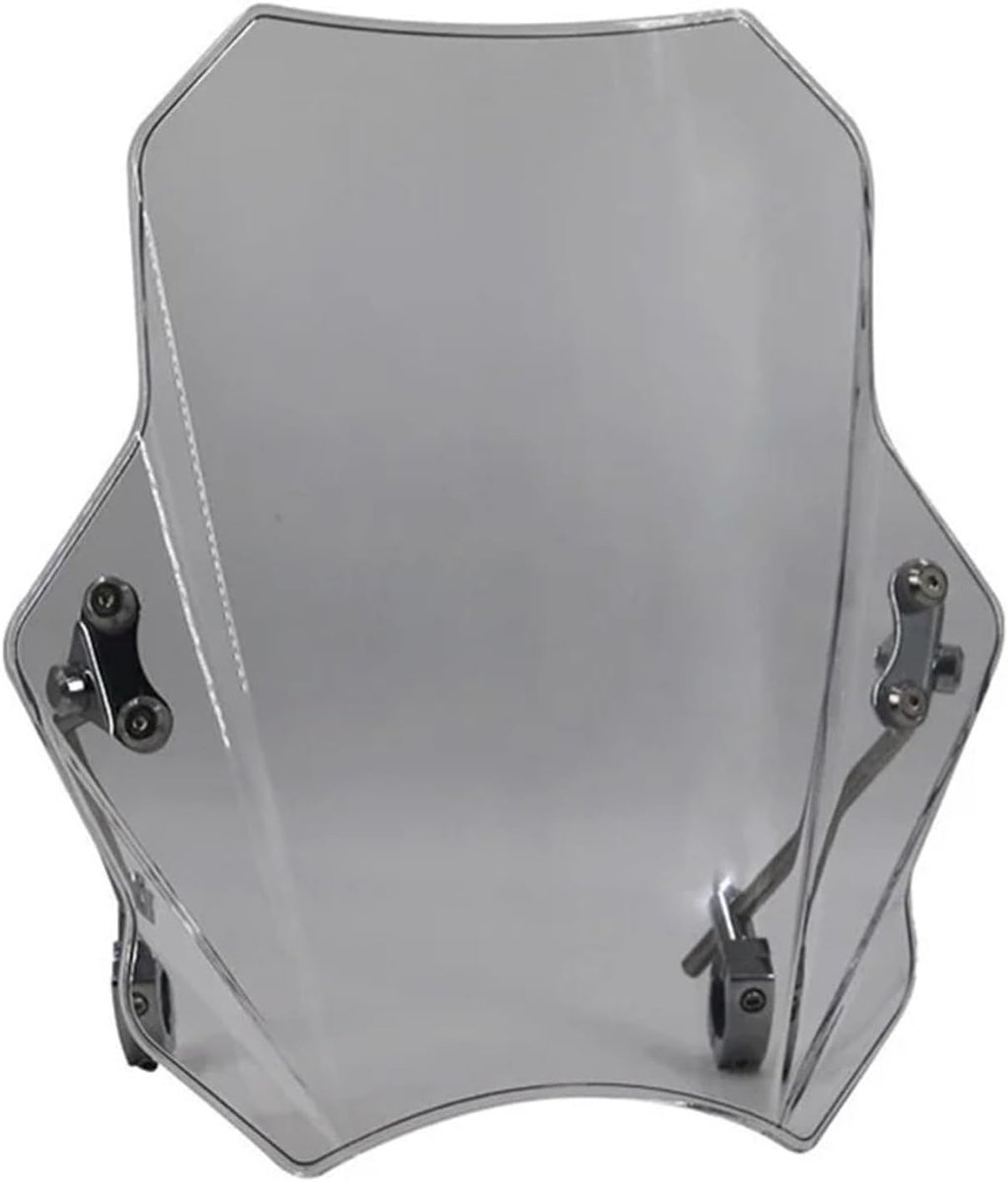 Motorfiets Windscherm - Verstelbaar Deflector - Comfortabel Rijden - Universele Stuurmontage - 5mm Dik - Donkergrijs