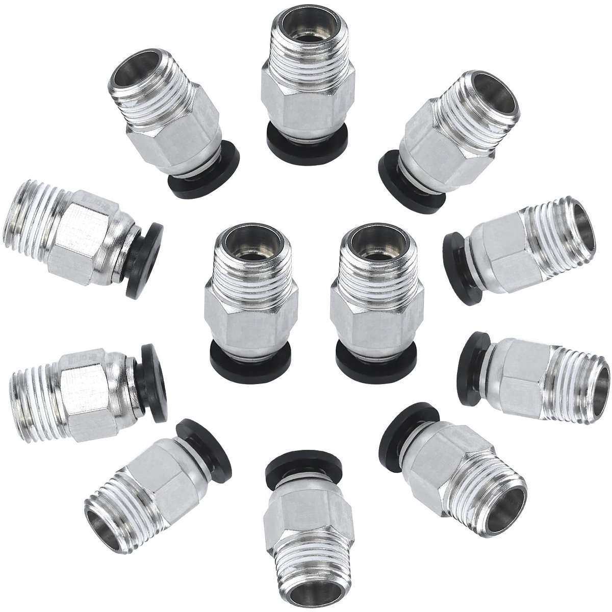 Dailygoods - 12 Stuks PC4-M10 Pneumatische Stekkers - Snelkoppeling voor 3D-printers