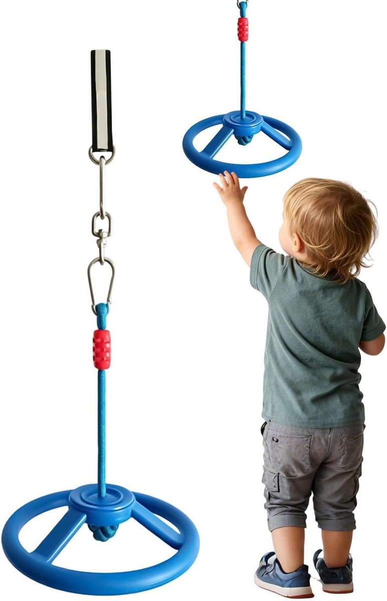 Draaiend Wiel - Trainingsapparatuur Speeltuin - Hindernisbaan Opzetten - Dynamische Cursusvorming - Ondersteunt 120kg - Blauw