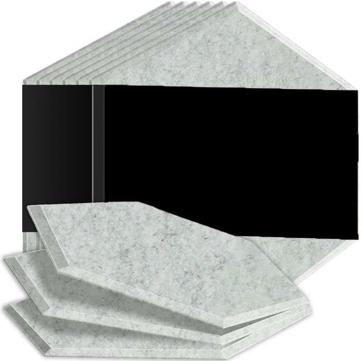 Akoestisch paneel - Geluidsisolatie - Studio demping - Superdichtheid materiaal - 10 cm dik - Zilvergrijs