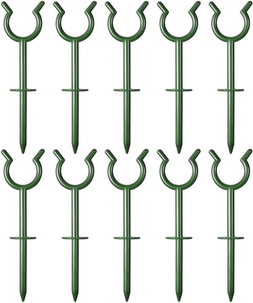 Slanggeleiders - Tuin irrigatie - Planten beschermen - Weerbestendig materiaal - 10 stuks - Groen