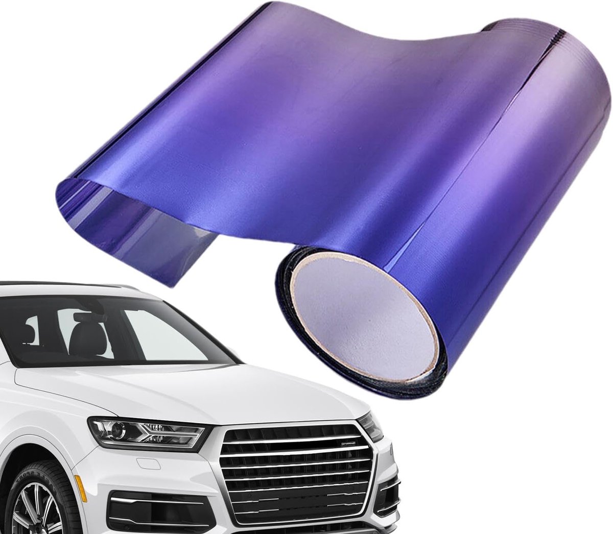 Auto Voorruit Film - Zon Strip - Zon Blokkeren - Hittebestendig Waterdicht - 20x150cm - Blauw
