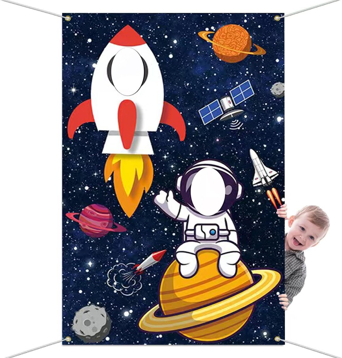 Dailygoods- Verjaardagsbanner Ruimte Thema - Feest Decoratie