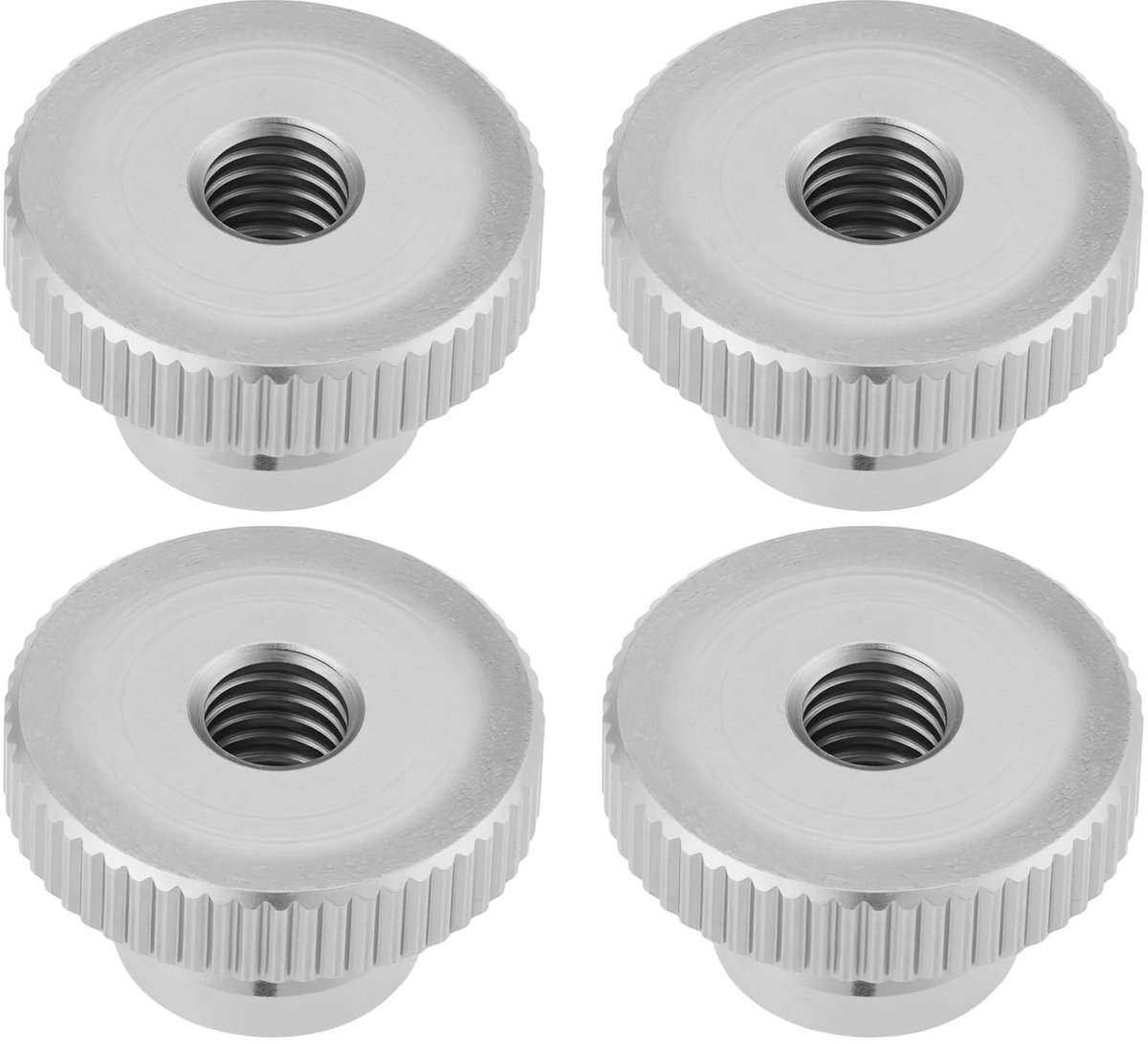 Dailygoods- Duimmoer Gekarteld - M6x12x20mm - 304 Roestvrij Staal - 4 Stuks - Voor 3D Printer - Duurzaam en Compact - Moer