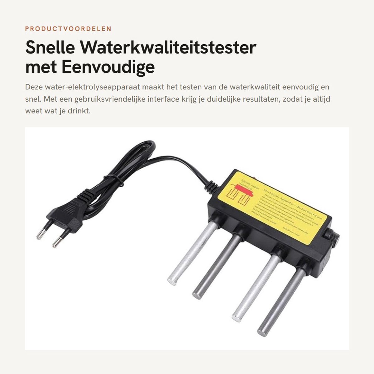 Dailygoods - Snelle Waterkwaliteitstester met Eenvoudige Bediening