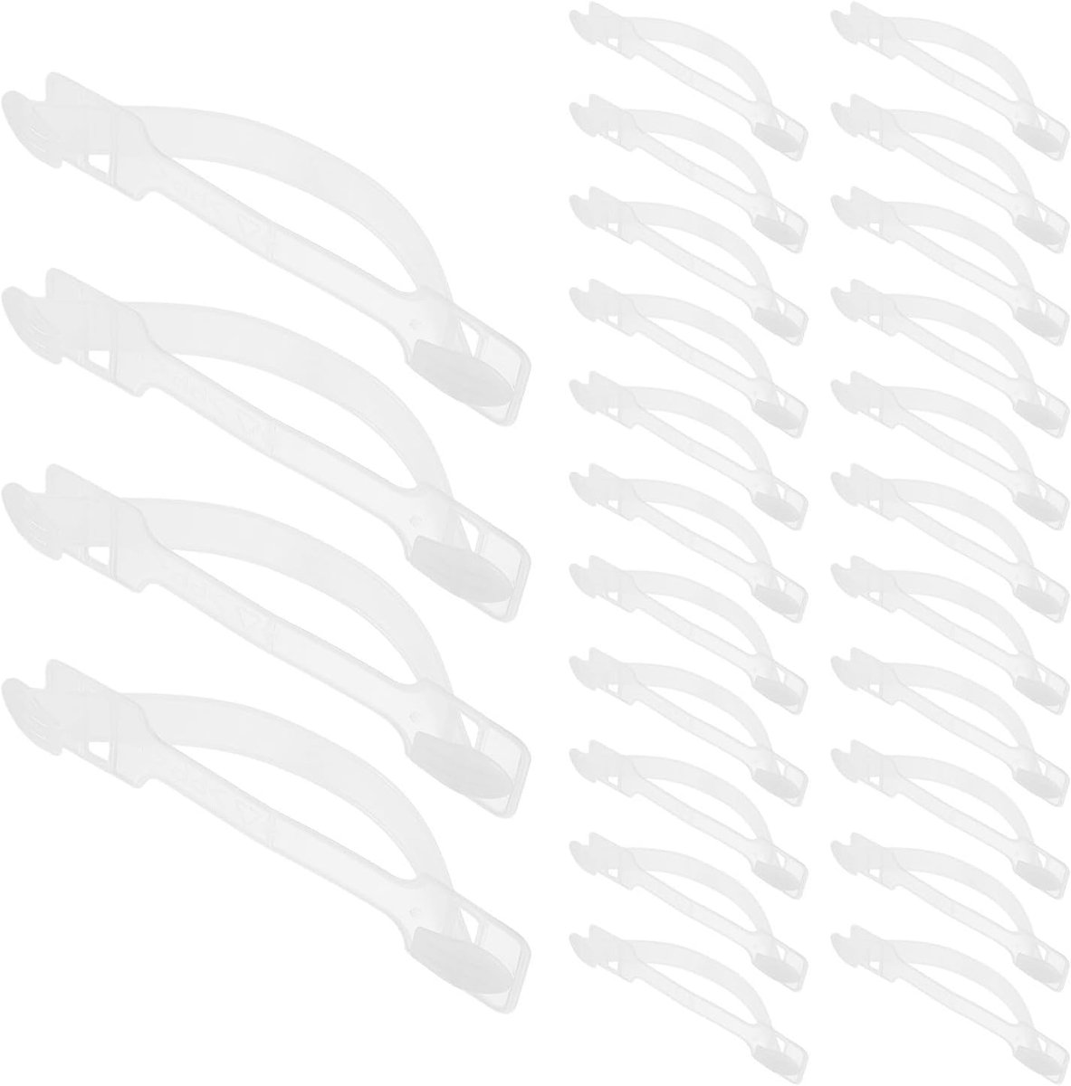 Plastic Box Handvatten - Draagriemen - Dozen Dragen - Set van 100 - 15.5x2.2cm - Transparant