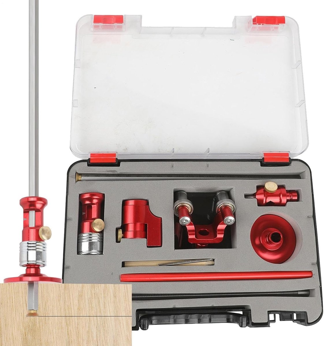 Houtbewerking Liniaal Set - Markering Gereedschap - Precisie Markeren - Veelzijdige Markeringen - 23.5 x 16 cm - Aluminium