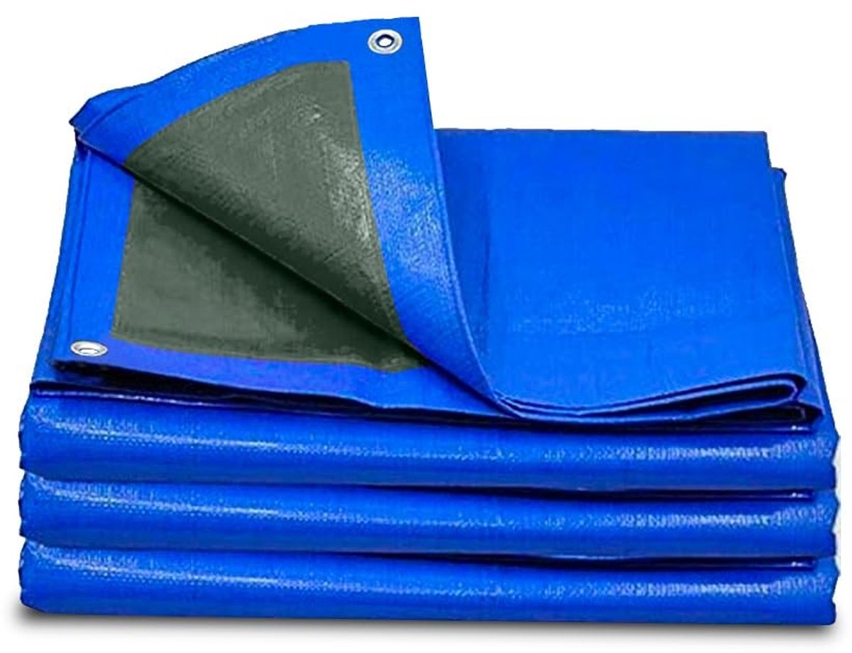 Dailygoods- Dekzeil 1,2 m x 1,8 m - Lichtgewicht PE Kunststof - Waterdicht Grondzeil - Multifunctioneel - Bescherming voor Tuinmeubelen - Schuur/Camping - Tarp