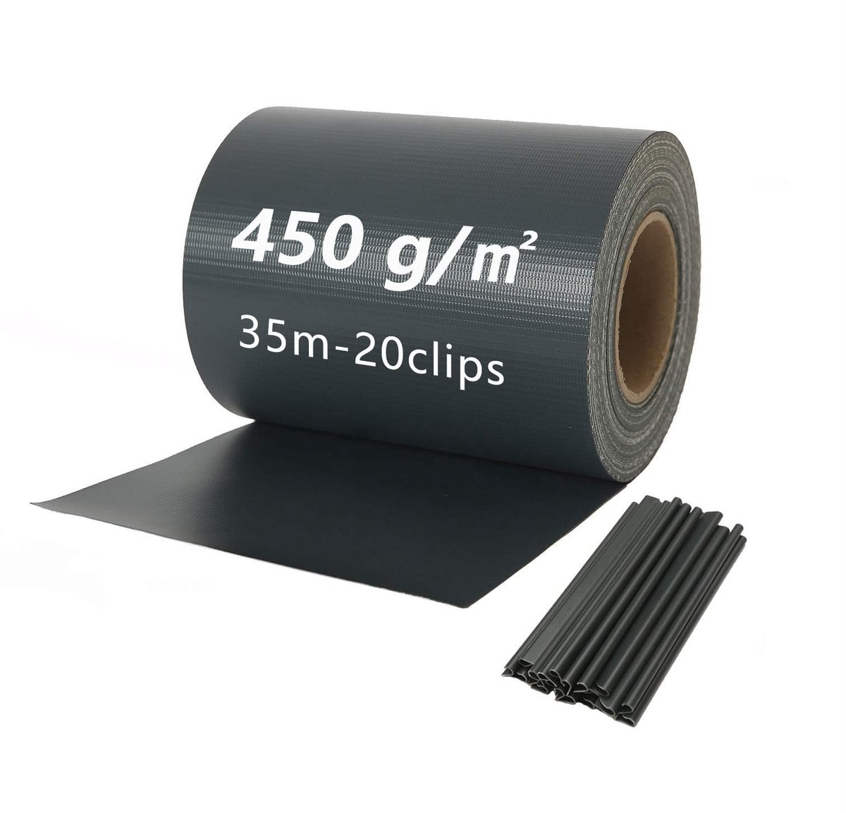 Dailygoods- Privacy Film Dubbelzijdig - PVC Privacybeschermingsstrip - Tuinhek Bevestigingsclips - UV-bestendig - Slijtvast - Eenvoudige Installatie - Privacystrip