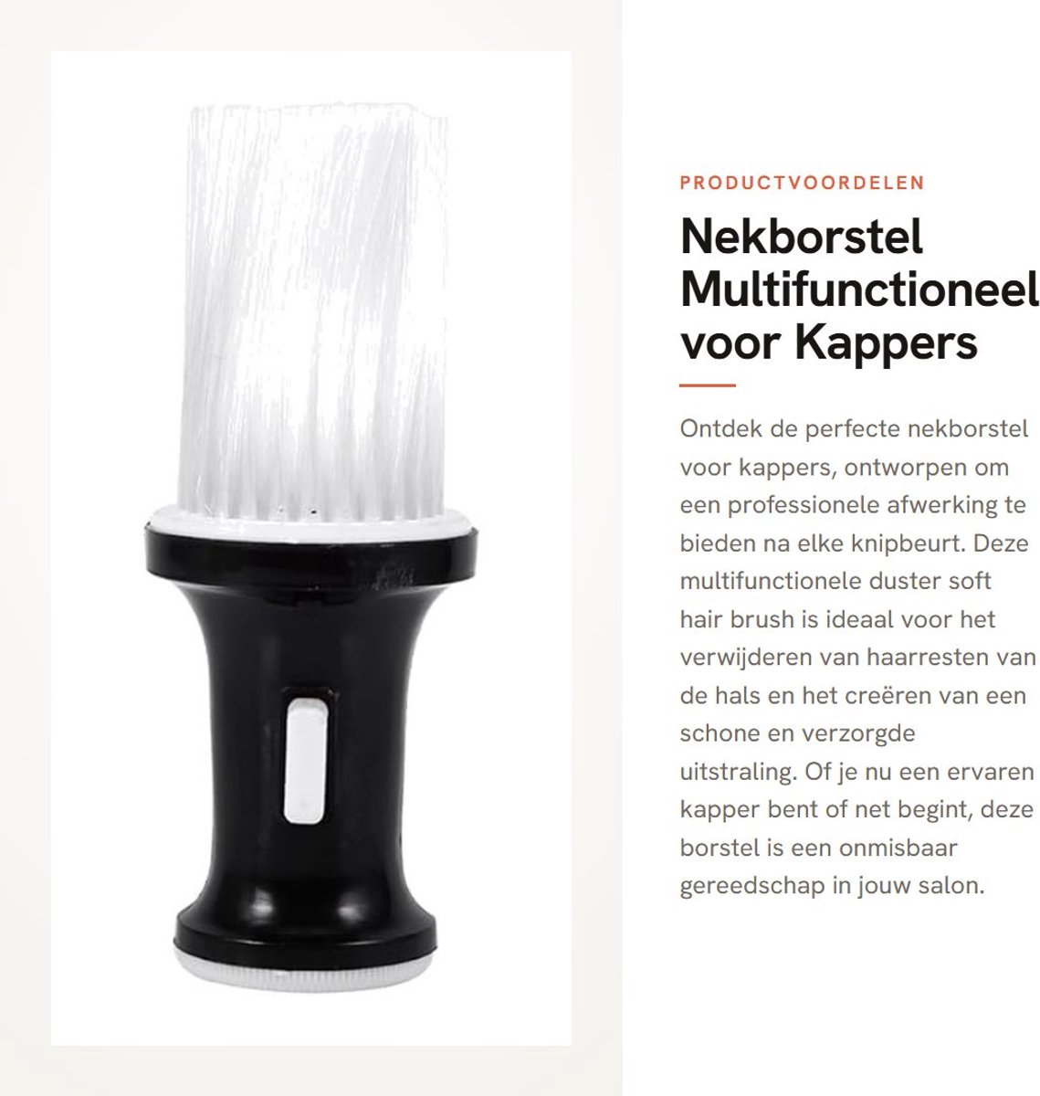 Dailygoods- Nekborstel Professioneel - Multifunctioneel Gereedschap - Duster - Kappersmantel - Nekkruimelborstel - Hoogwaardig Milieuvriendelijk Materiaal - Haarbescherming